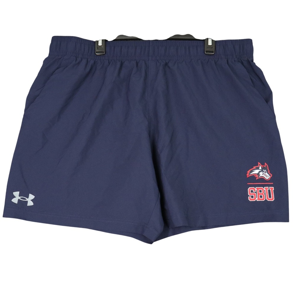 Stony Brook University Performance Shorts Mens 2XL Under Armour Seawolves Gym